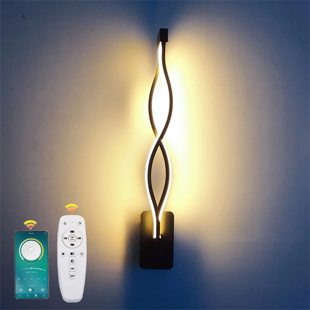 

Background Decoration Wall Light Black White Nordic Creative Living Room Bedroom Bedside Luster Led Indoor Modern Minimalist