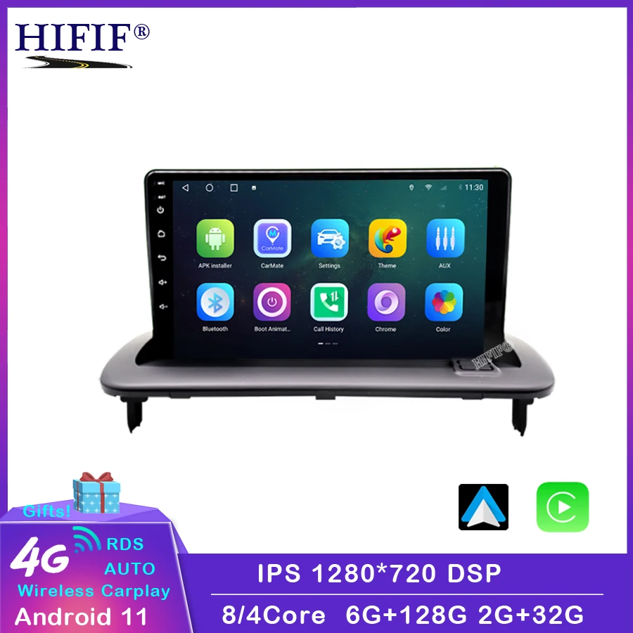 Автомобильный мультимедийный плеер 6G + 128 ГБ Android 11 для VOLVO C30 S40 C70 2006-2012 GPS Navi Radio navi