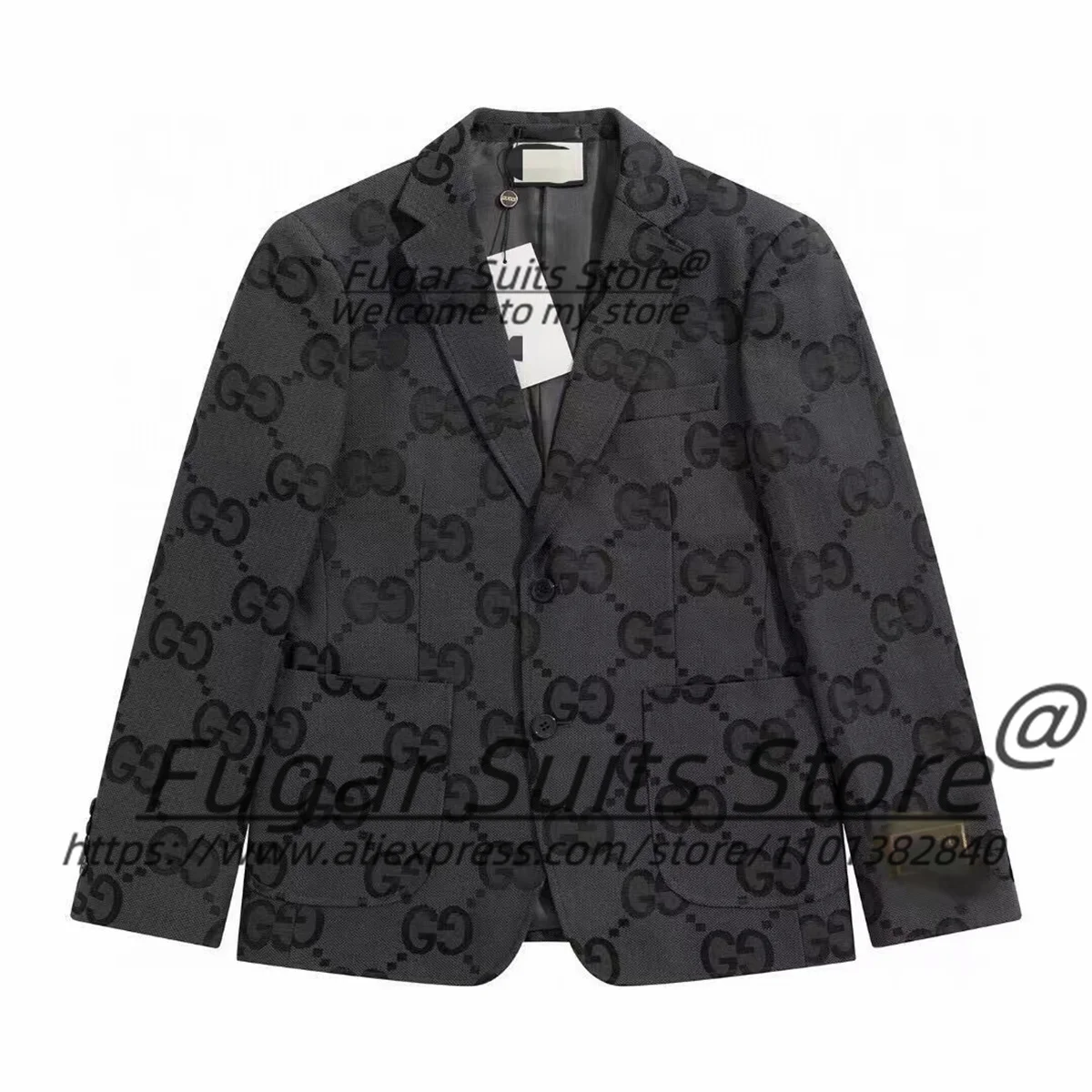 Костюм мужской из блейзера и брюк приталенный силуэт пиджак с отложным