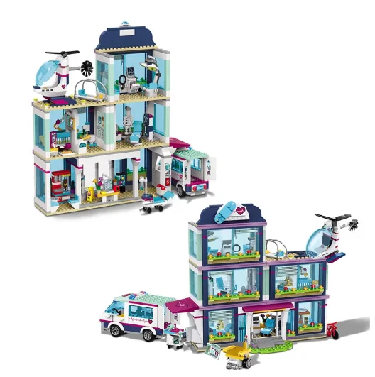 

New 932pcs Heartlake City Park Hospital Compatible Friends Building Block Girl Bricks Toys For Children Birthday Gifts 41318