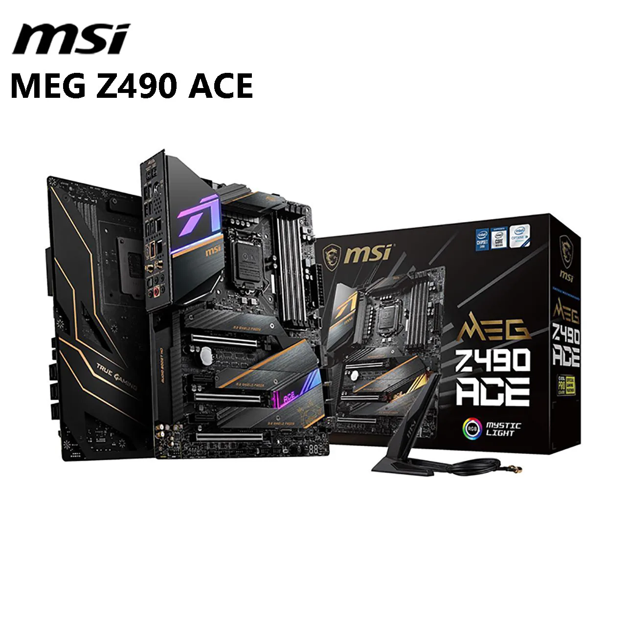 

New MSI MEG Z490 ACE LGA 1200 Intel Z490 SATA 6Gb/s ATX Intel Motherboard RGB Lighting DDR4 5000MHz 128GB Wi-Fi 6 Dual Channel