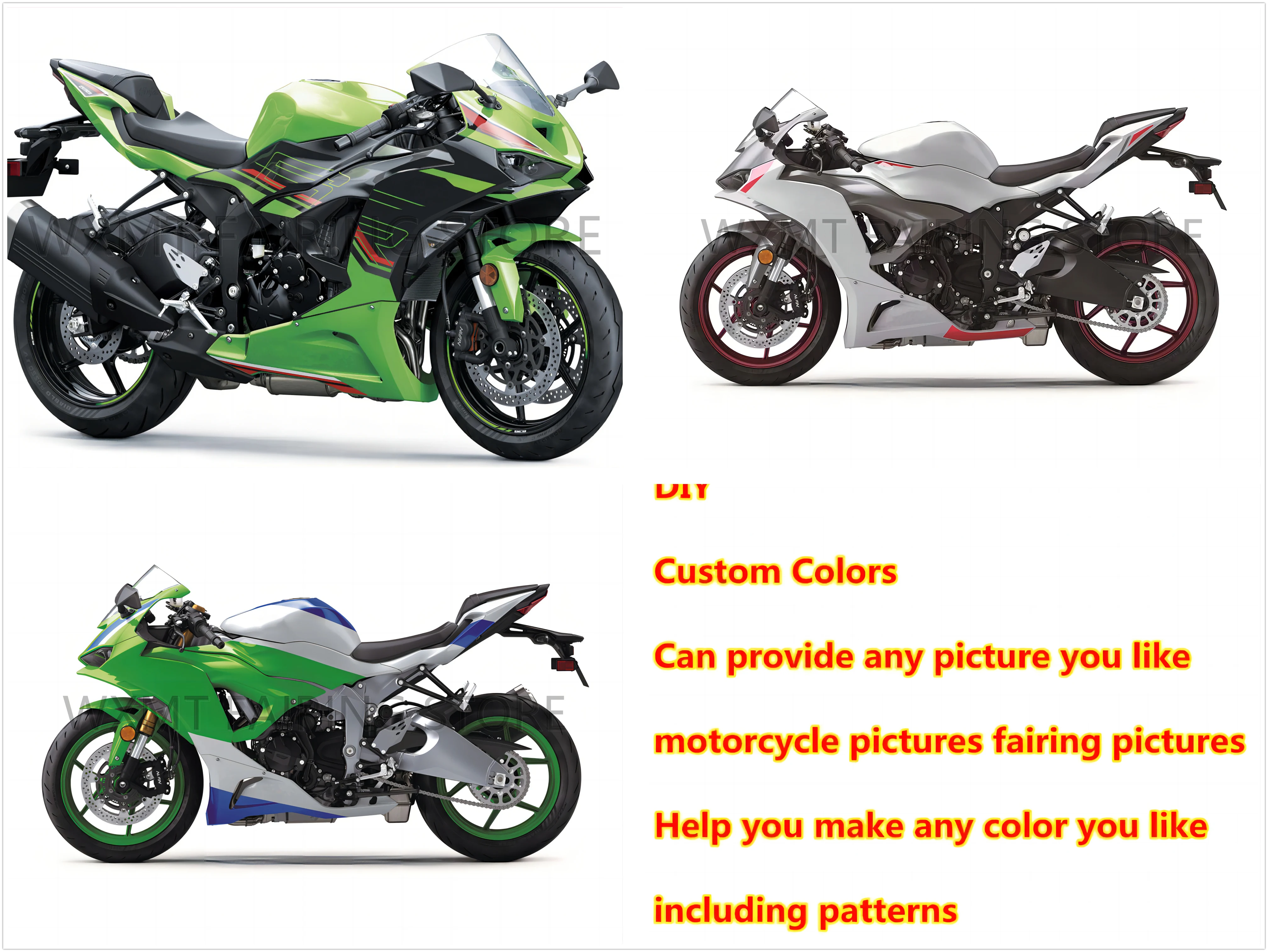 Новый комплект обтекателей для литья под давлением мотоциклов ABS подходит ниндзя