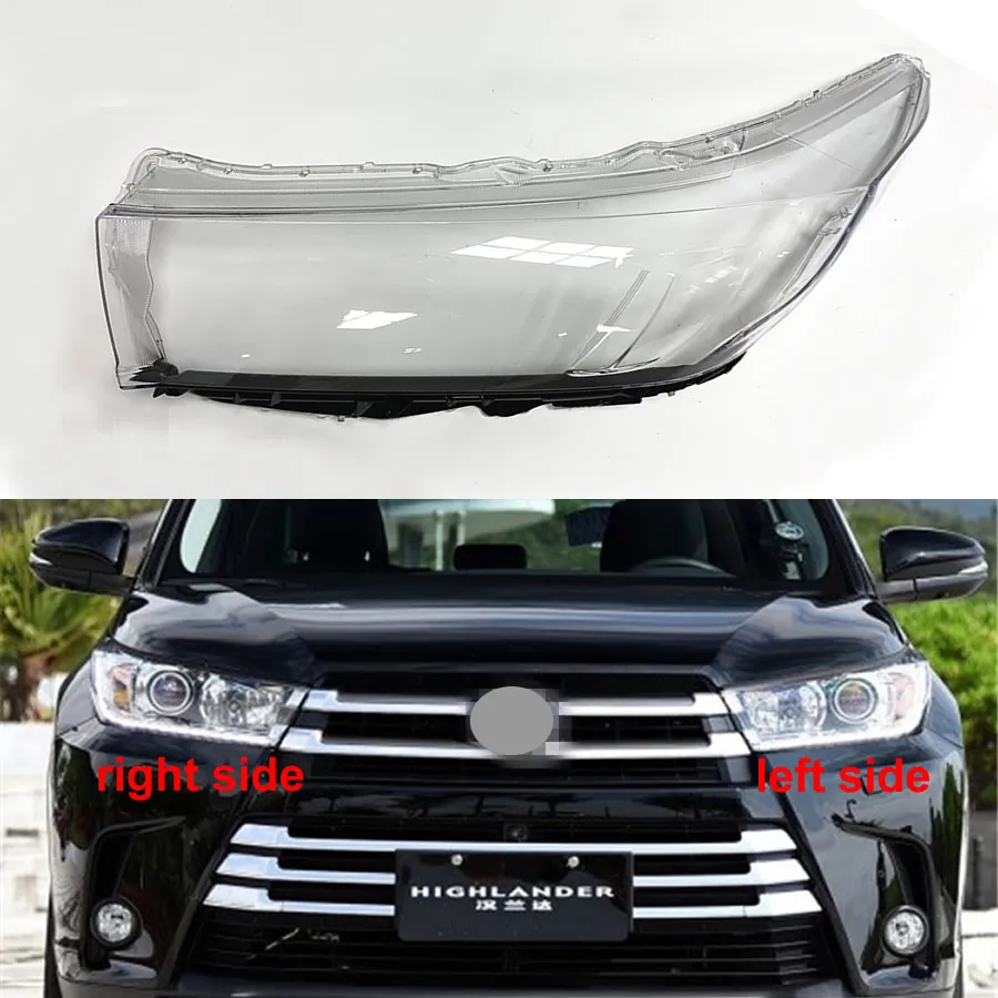 

For Toyota Highlander 2018 2019 Front Headlamp Cover Transparent Headlight Shell Lens Plexiglass Replace Original Lampshade