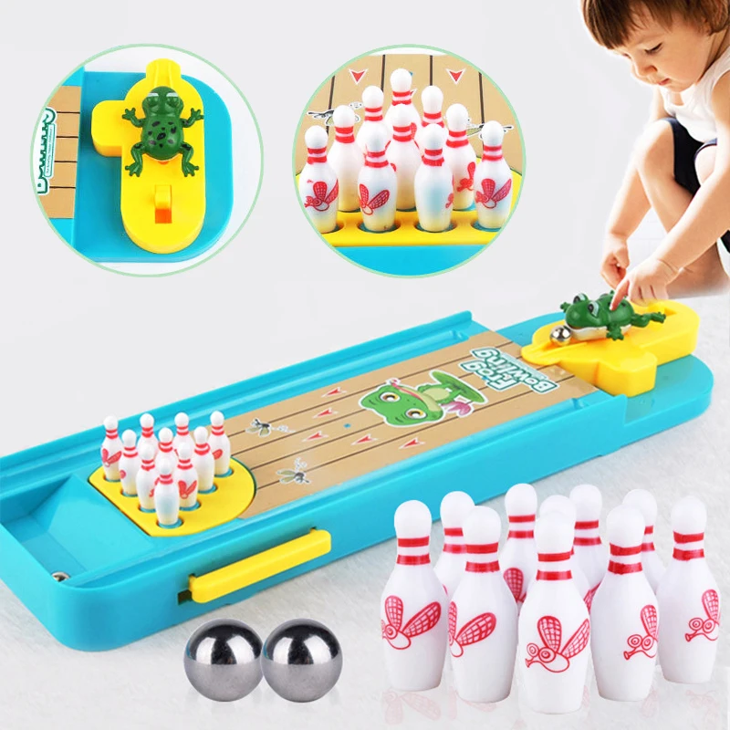 

Kid Strategy Games Mini Desktop Bowling Toys Set Indoor Interactive Table Sports Game Boys Kids Educational Toys Gift