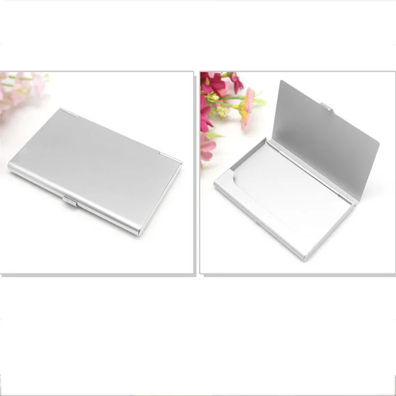 

Casual Business Card Case Stainless Steel Aluminum Holder Metal Box Cover Credit Men Business Card Holder Metal Wallet
