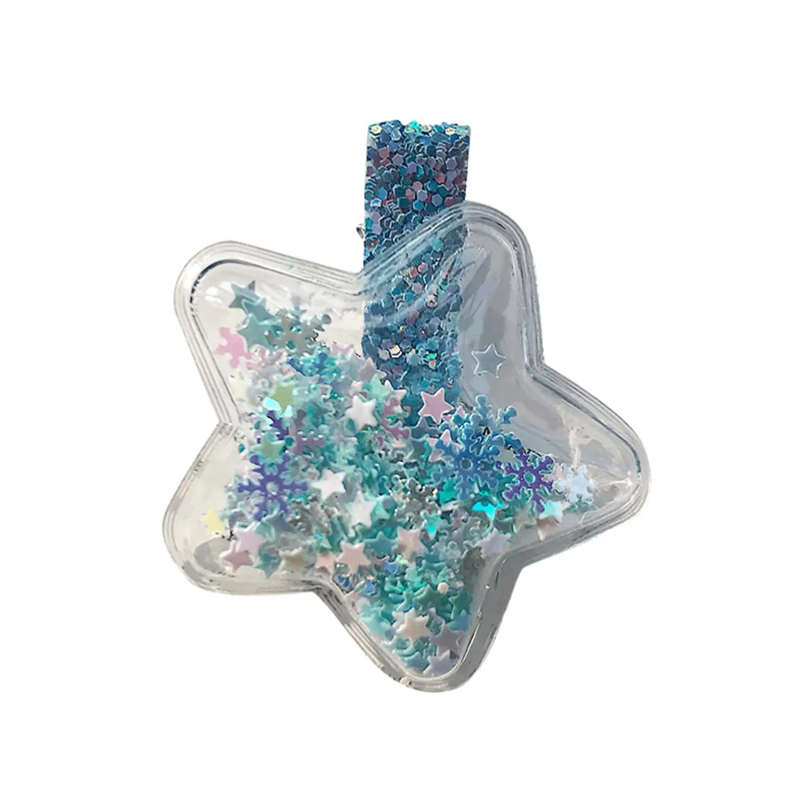 

Lovely Kids Baby Girls Casual Hairpin Colorful Quicksand Clear Star Heart Patchwork Styling Headwear Hair Clip