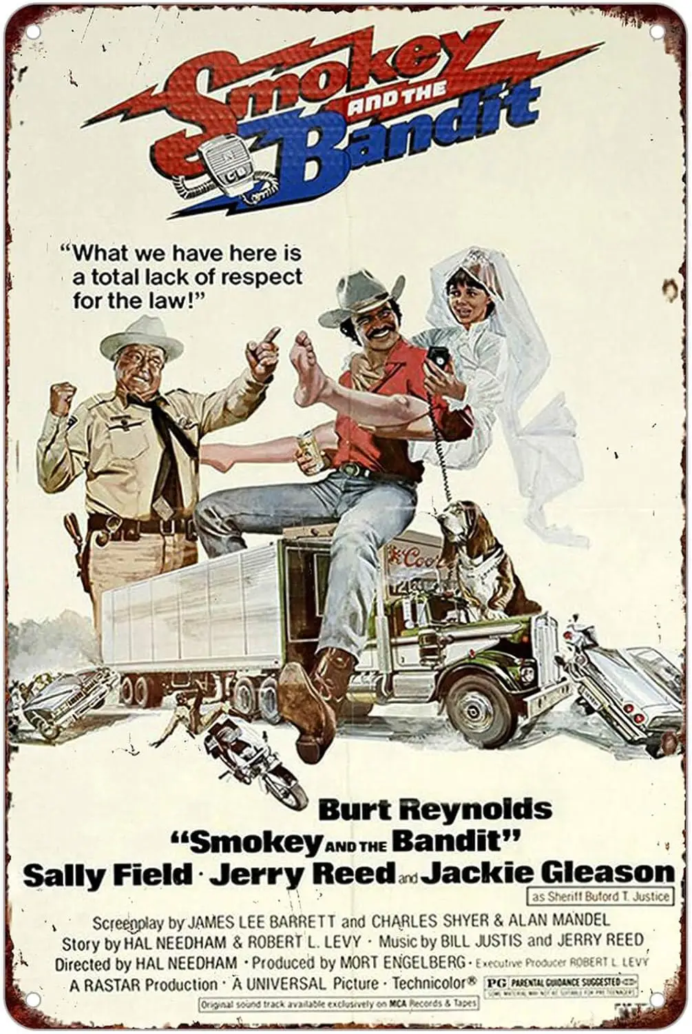 Оловянная вывеска KENSILO Smokey and The Bandit постер фильма Burt Reynolds репродукция