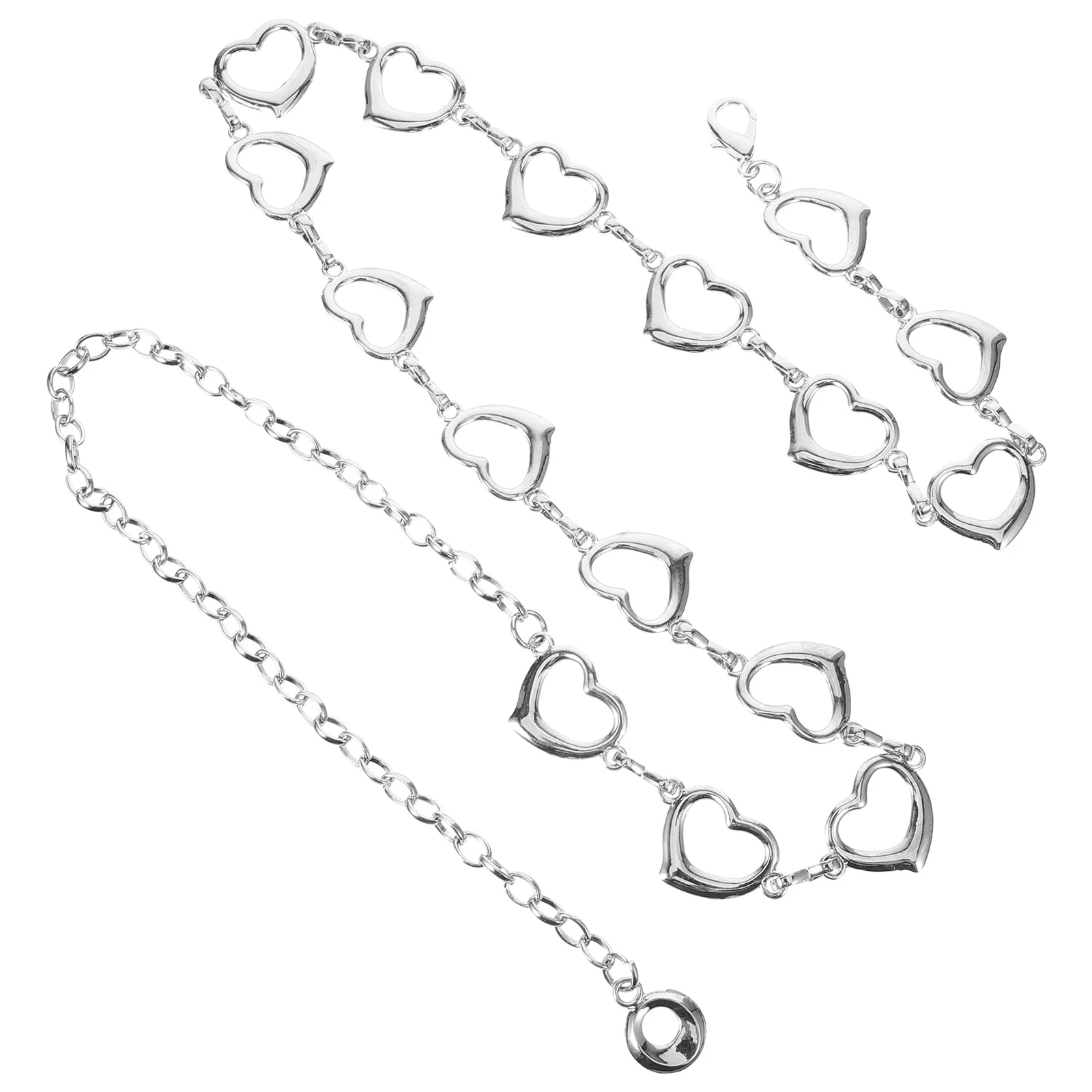 

Silver Waist Chain Belt Fajas Para Mujeres Chains Women Dresses Belts Heart Heart-shaped