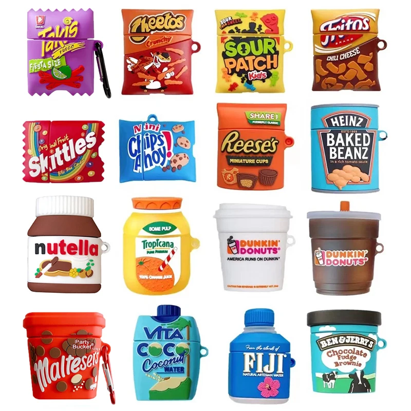 

For Apple AirPods pro 3 Luxury 3D chocolate cookies case Wireless Headset soft silicon earphone protect cover for airpods 1 2