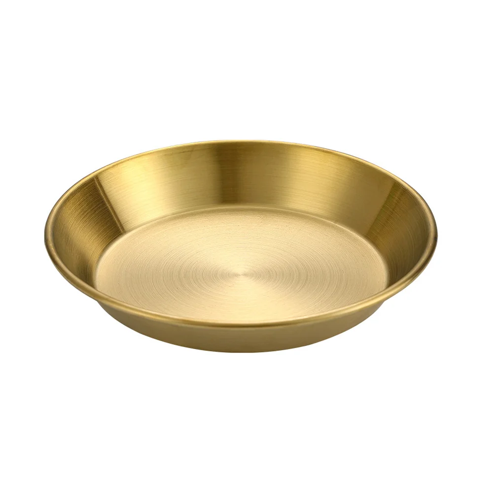 

Plate Pizza Pan Plates Steel Stainless Metal Trayserving Cake Baking Dishes Round Snack Camping Platter Appetizer Steak Dessert