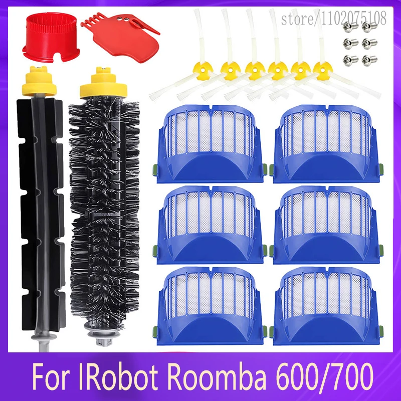 IRobot Roomba 600 serisi için 692 690 680 660 651 650 620 618 610 620 625 671 695 564 Robot vakum ana yan fırça Hepa filtre