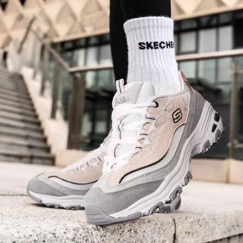 Skechers Женские кроссовки Fashion Повседневная обувь Ретро амортизирующая Panda