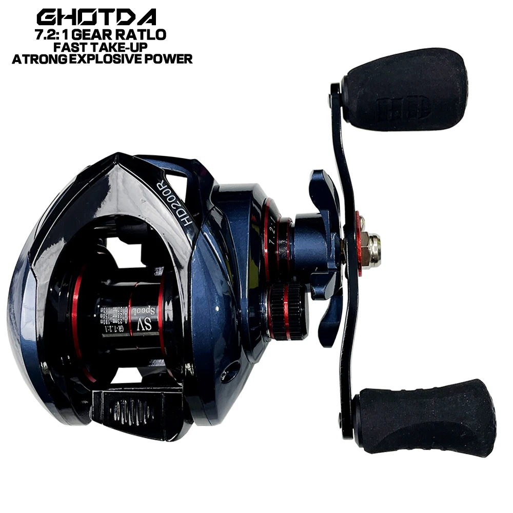 

Профессиональная Рыболовная катушка GHOTDA, максимальная нагрузка 8 кг, ульсветильник, передаточное число 7,2: 1, высокоскоростная Рыболовная катушка для карпа