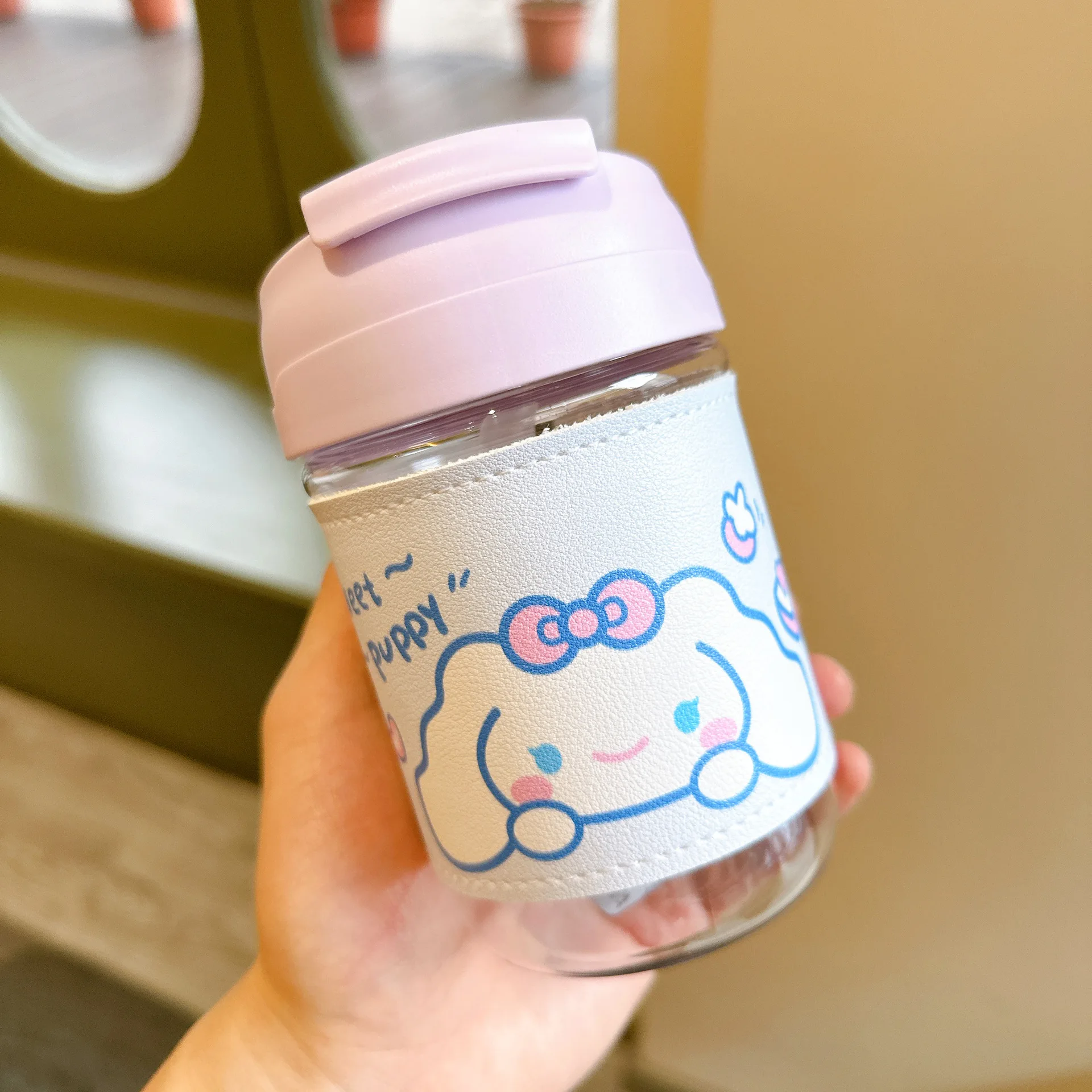 

Kawaii Sanrio Pretty Pochacco Cinnamoroll Anime Cartoon Children Water Cup 500Ml Double Drinking Pot with Anti Scalding Cup Set