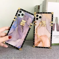 tpu luxury glitter square marble texture case for funda iphone 11 12 13 pro max 11pro xs xr x 6 7 8 plus se 2020 s22 s21 note 20