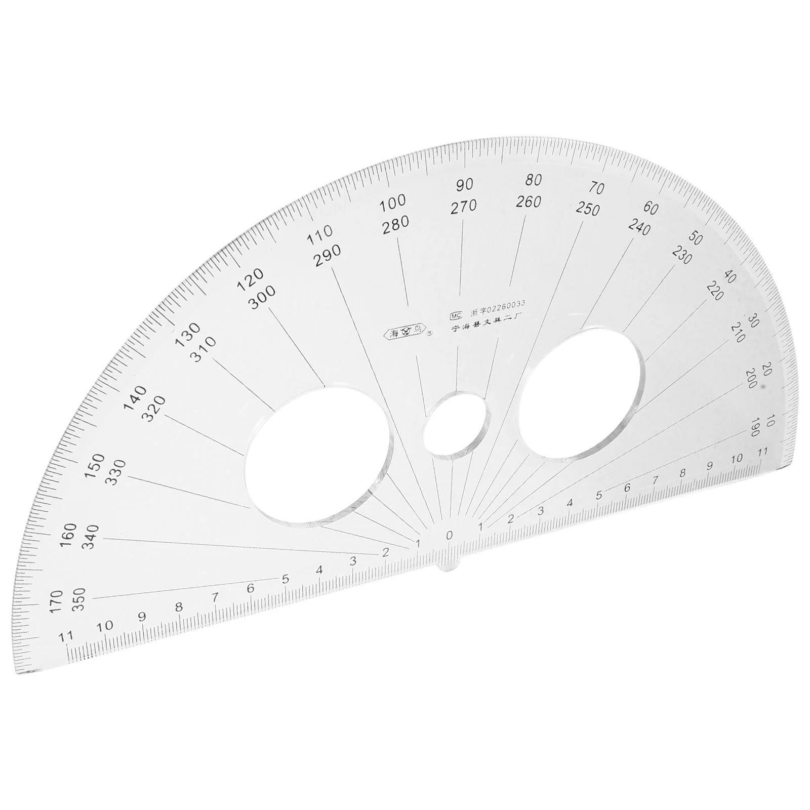 

Stationery Ruler Student Portable Measuring Tape Plastic 180 Degrees Math Protractor