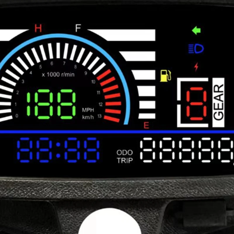 Цифровой прибор для мотоцикла индикатор напряжения и скорости уровня масла