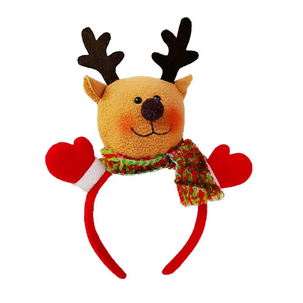 

Reindeer Christmas Hat Bells Hair Band Santa Antlers Headband Christmas Headband Female Plush Hair Hoop Christmas Decoration