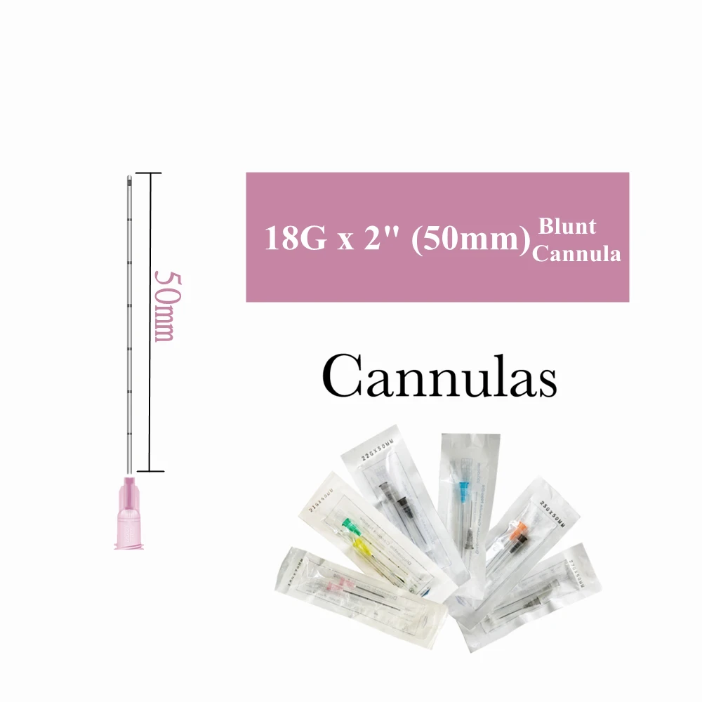 

2022 new 25g 50mm Micro cannula fine micro cannula 25g 38mm disposable injection micro blunt cannula