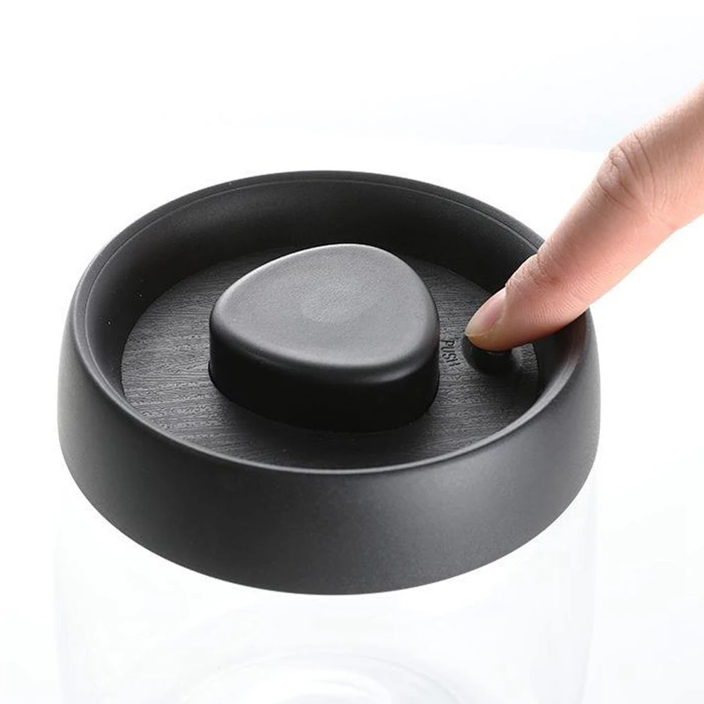 Контейнер для хранения кофейных зерен стеклянная вакуумная банка герметичный