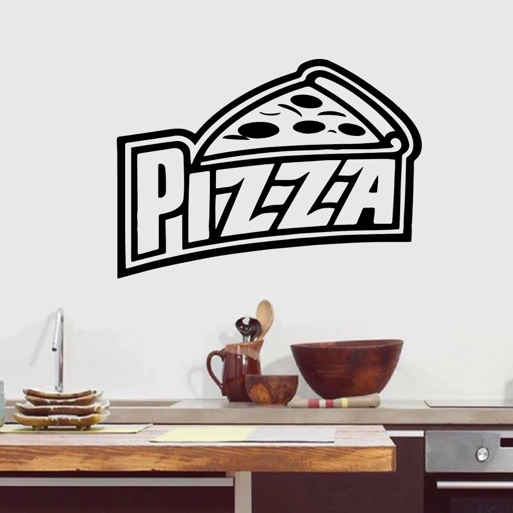 

Creative Pizza Wall Stickers Removable Vinyl Decals For Kitchen Dining Room Pizza Shop Murals Commercial Decor Poster DW14196