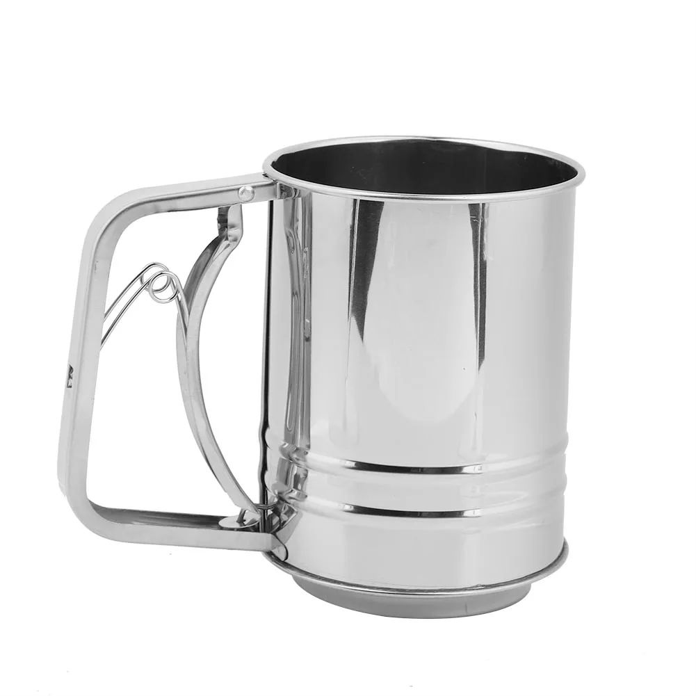 

Stainless Steel Manual Flour Sifter Sieve Flour Strainer Kitchen Cooking Baking Tool