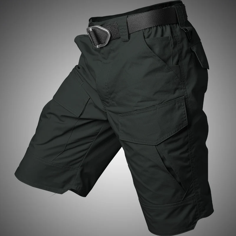 

Мужские Водонепроницаемые тактические шорты, свободные мужские брюки в стиле милитари с несколькими карманами