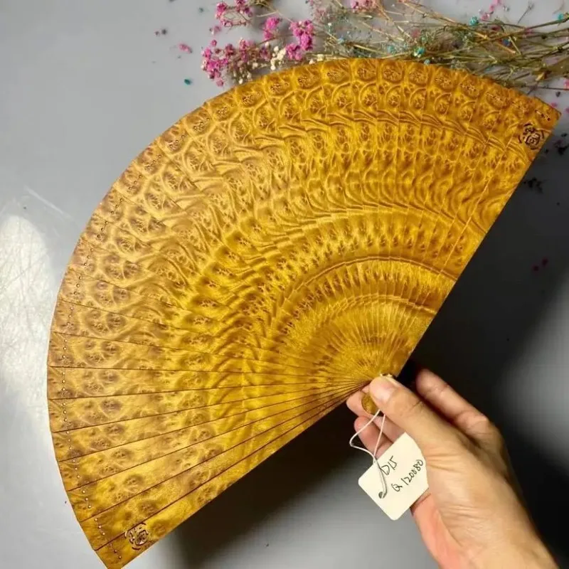 Элитный Sichuan Jin Si Nan Mu Su Fan Xiao Ye Zhen Man Shui волнистый китайский веер Zi винтажные ремесла