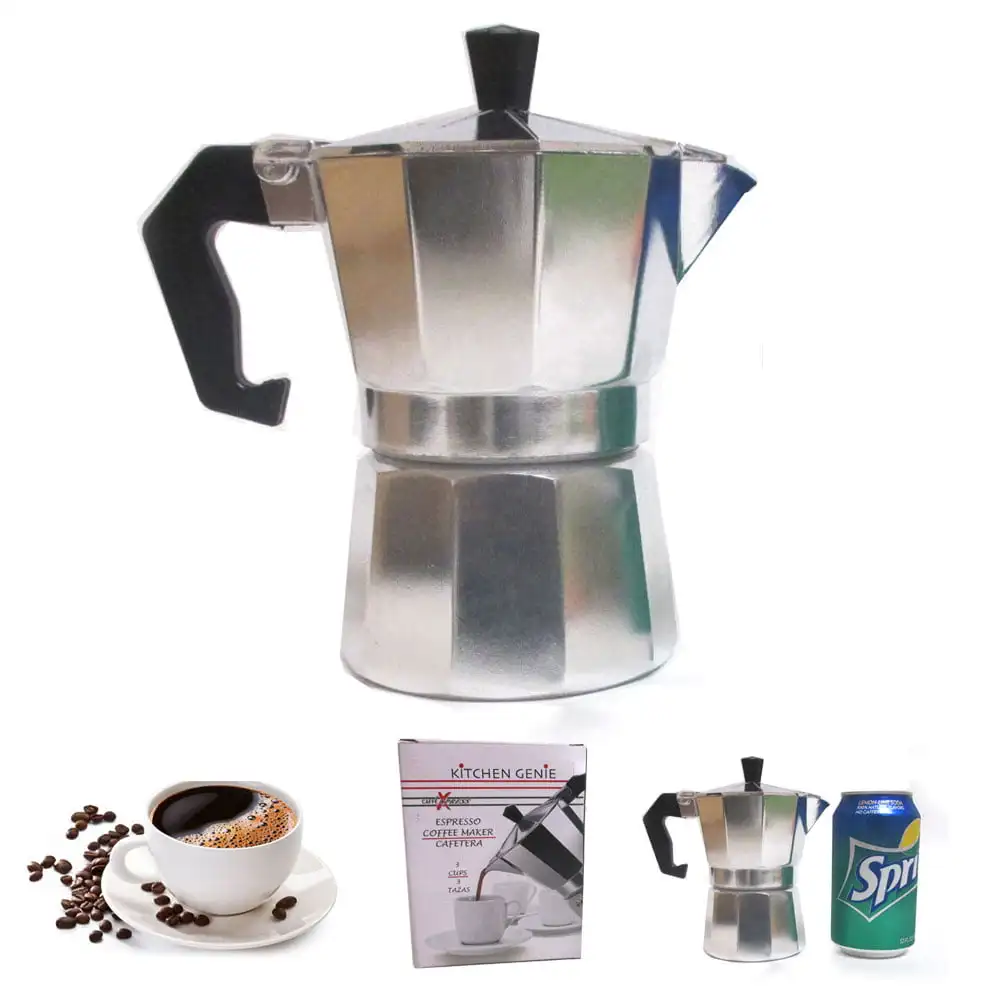

3 -Cup Stovetop Espresso Coffee Maker Pot