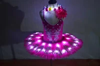luminous kids ballet dance dress children led light princess dance dress girl profession ballet tutu costume swan lake dress