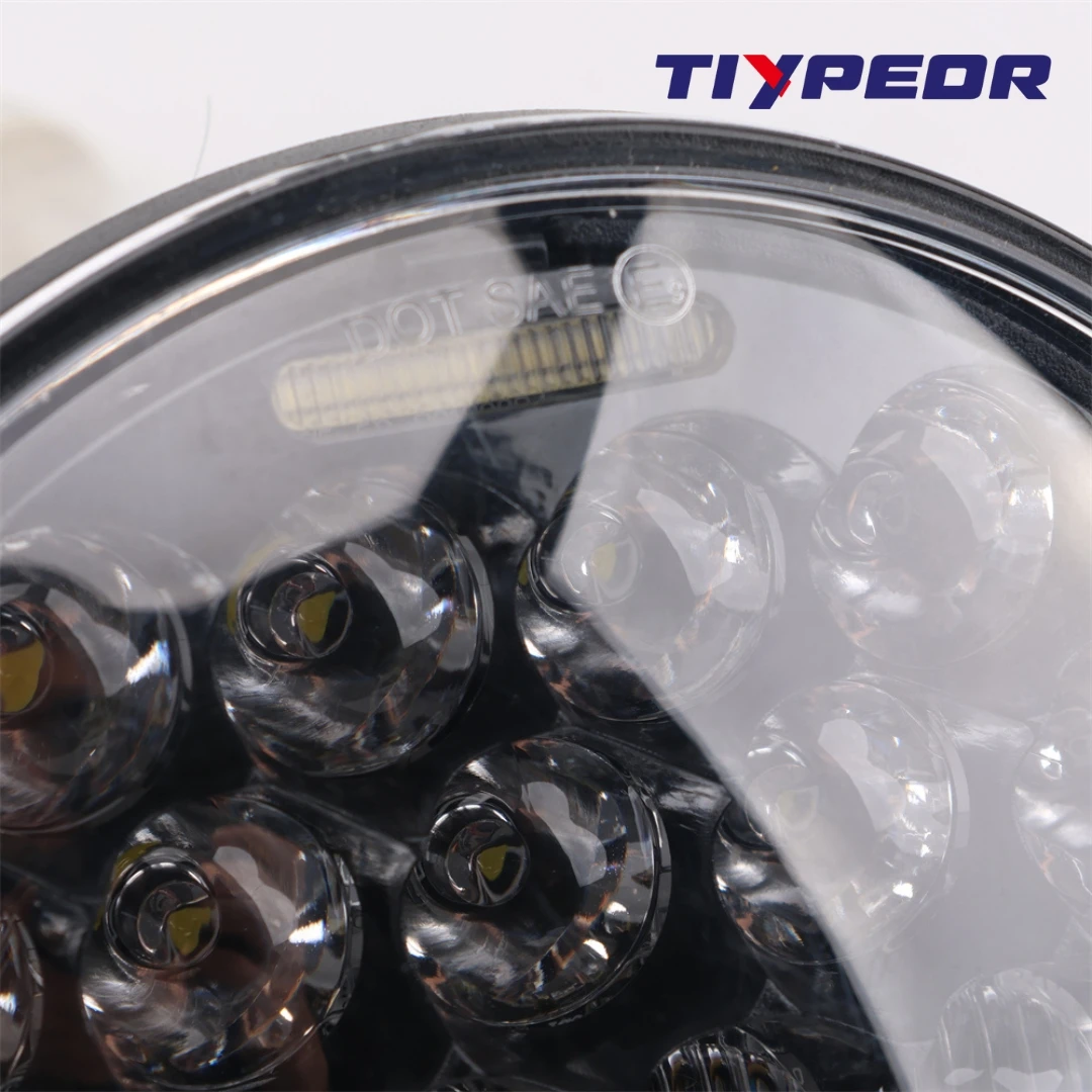 Фара TIYPEOR алюминиевая 5.75'' CREE LED для Harley - 9-16V DC, ближнийдальний свет, 45W30W, 6000K-6500K, белый свет, 3500LM2000LM (art.: 3920d809fa792) - 3920d809fa792