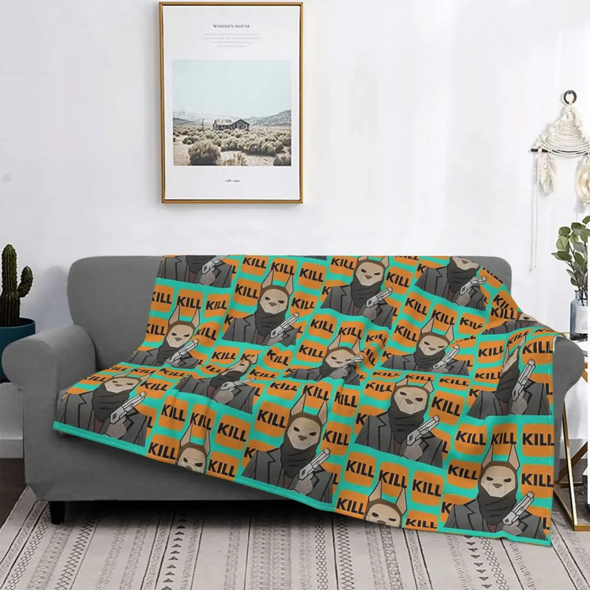 

DeathLoop Egor Sterling Game Blanket Flannel Decoration Aleksis Dorsey Portable Home Bedspread