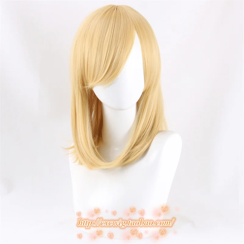 

Anime Attack On Titan Armin Arlert Cosplay Wig Golden Medium Length Hair Heat Resistant Hair Role Play Halloween