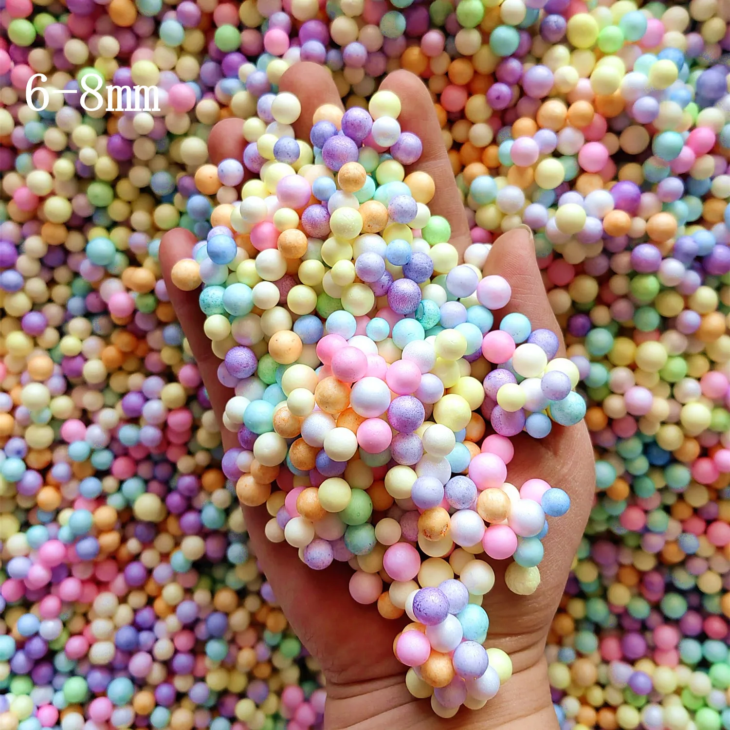 

13 г/пакет 7-9 мм макароны светлые цвета пастельные бусины из пенопласта красочные шарики из пенополистирола пенопластовые мини-бусины шарики для DIY слизи