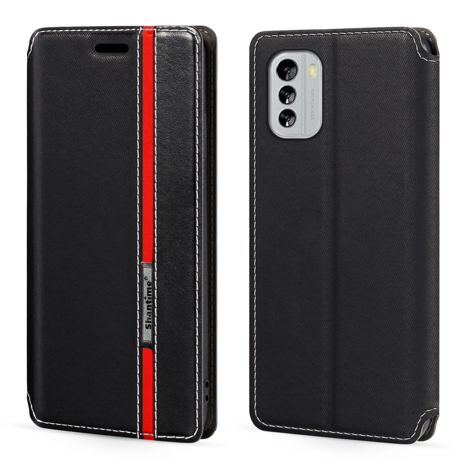 

Модный разноцветный кожаный чехол-книжка с магнитной застежкой и отделением для карт для Nokia G60 6,58 дюйма