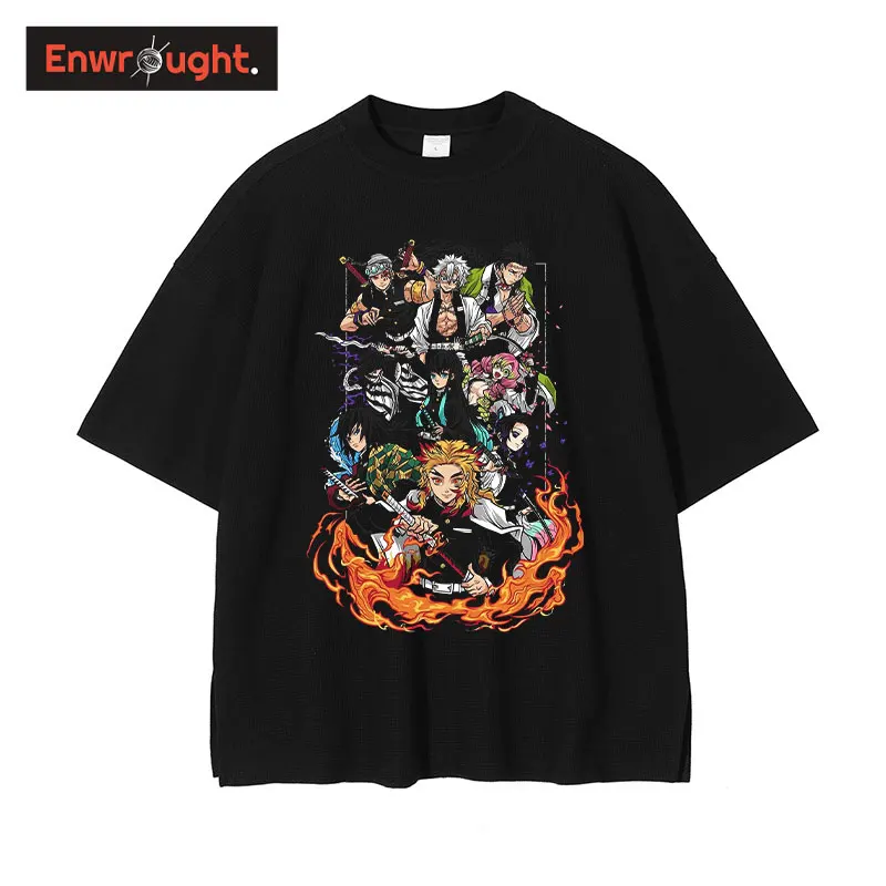 

Anime Demon Slayer T-shirt Casual Streetwear Kimetsu no Yaiba Oversized T Shirts Manga Harajuku Hip Hop Tops Tees Retro Tshirts