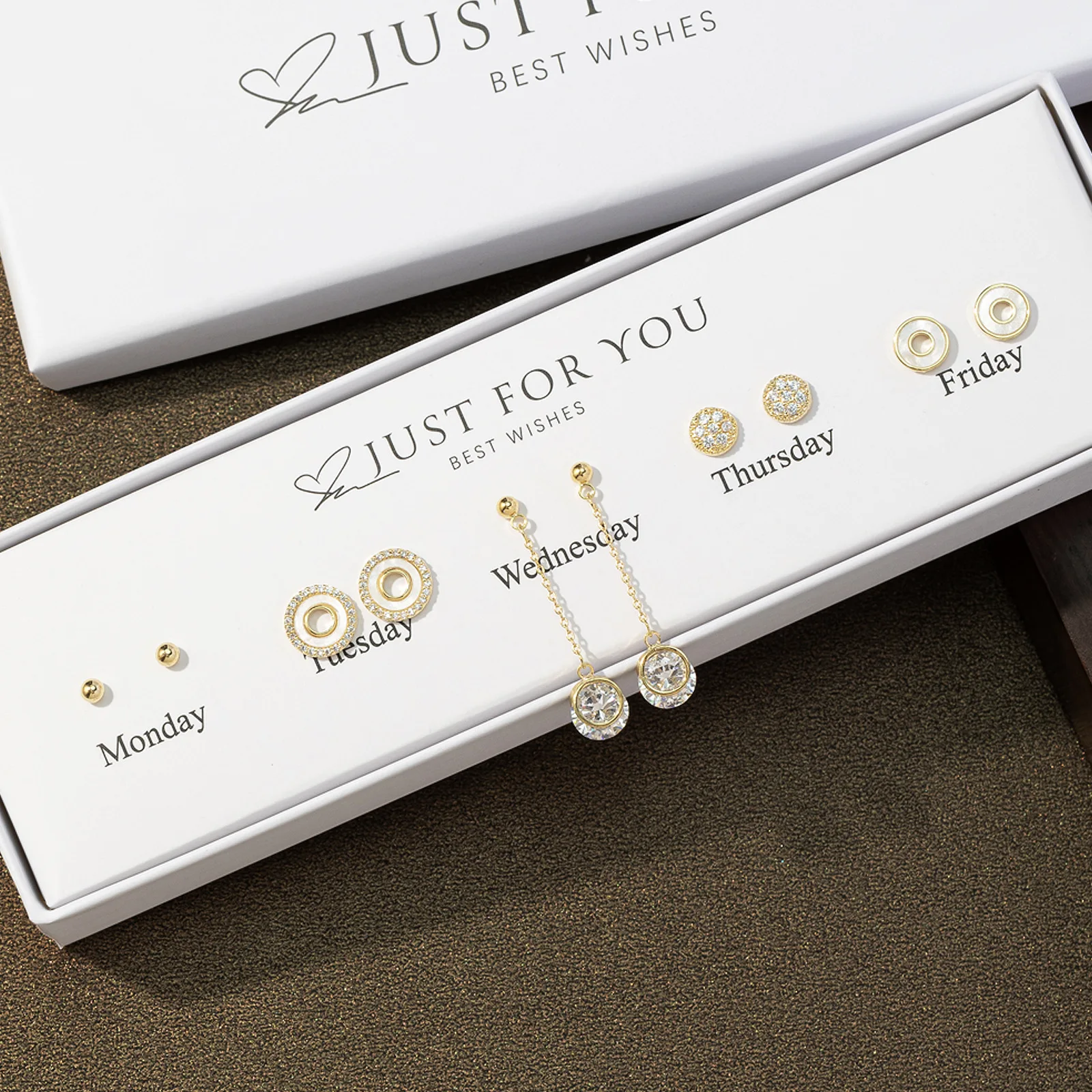

5 PCS Earrings Gift For Women S925 Silver Ear Stud Small Jewelry