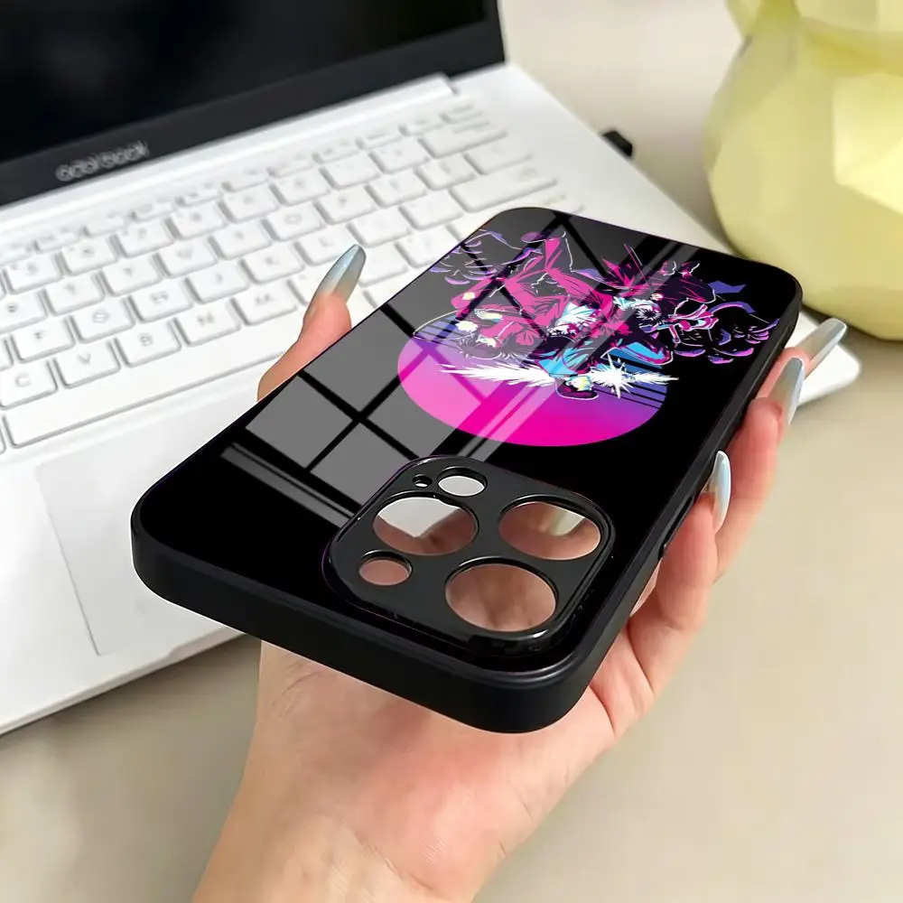 Фото Чехол для телефона YuYu Hakusho для iPhone 17 Air 16 E 15 Plus Pro Max, стеклянная рамка-накладка, жесткий корпус №2