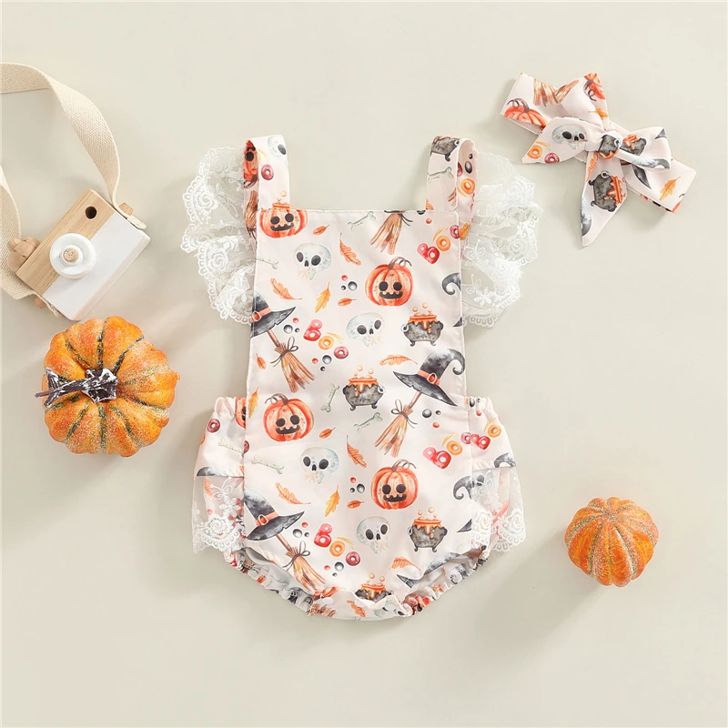 

halloween Princess for Baby Girl Lace Romper Dress Sweet Baby Sleeveless Jumpsuit Autumn Fall Summer Romper