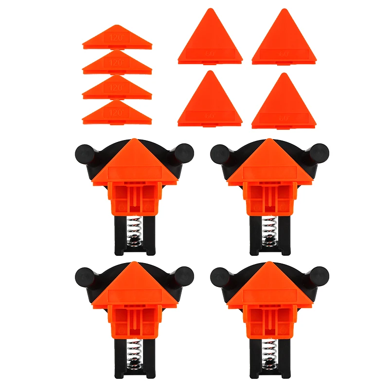 4pcs Wood Angle Clamps 60/90/120 Degrees Woodworking Corner ClampRight Clips DIY Fixture Hand Tool Set for Taper T Joints Plate - купить по