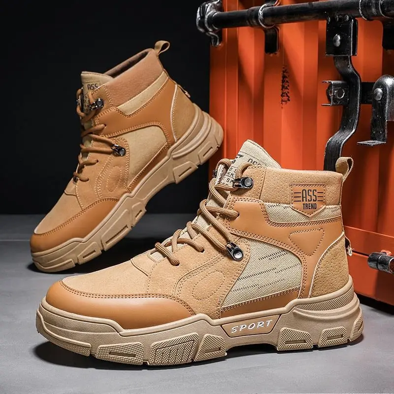 

Martin boots men's fashion British style high help Korean version of wild desert boots autumn boots tooling shoes
