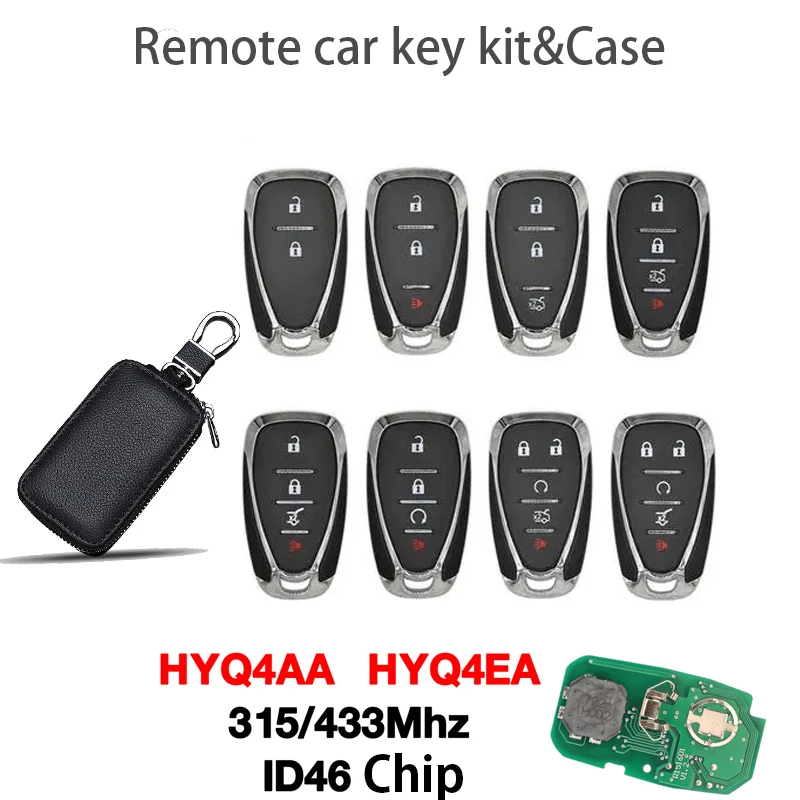 

Car Remote Control Key For Chevrolet Cruze Malibu Spark Equinox 2016-2020 HYQ4EA/AA With Transponder ID46Chip And Key Case