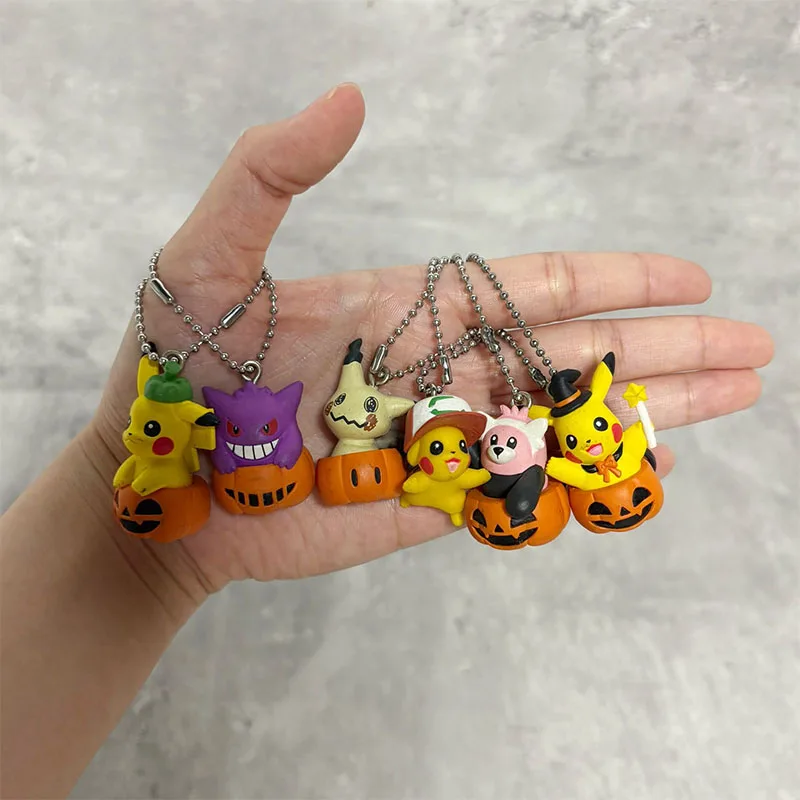 Фото Мультфильм Пика Bewear Gengar Mimikyu Хэллоуин аниме фигурку игрушки брелки подарки для детей TAKARA TOMY коллекция кукол №1