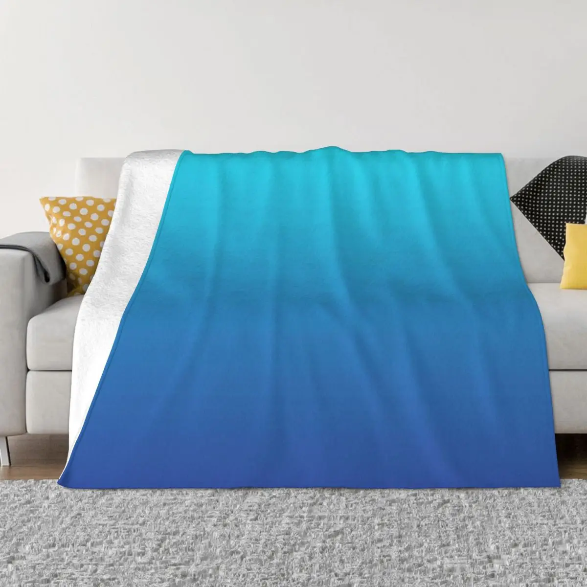 

Цветные яркие темно-синие одеяла с градиентом, флисовое покрывало для спальни