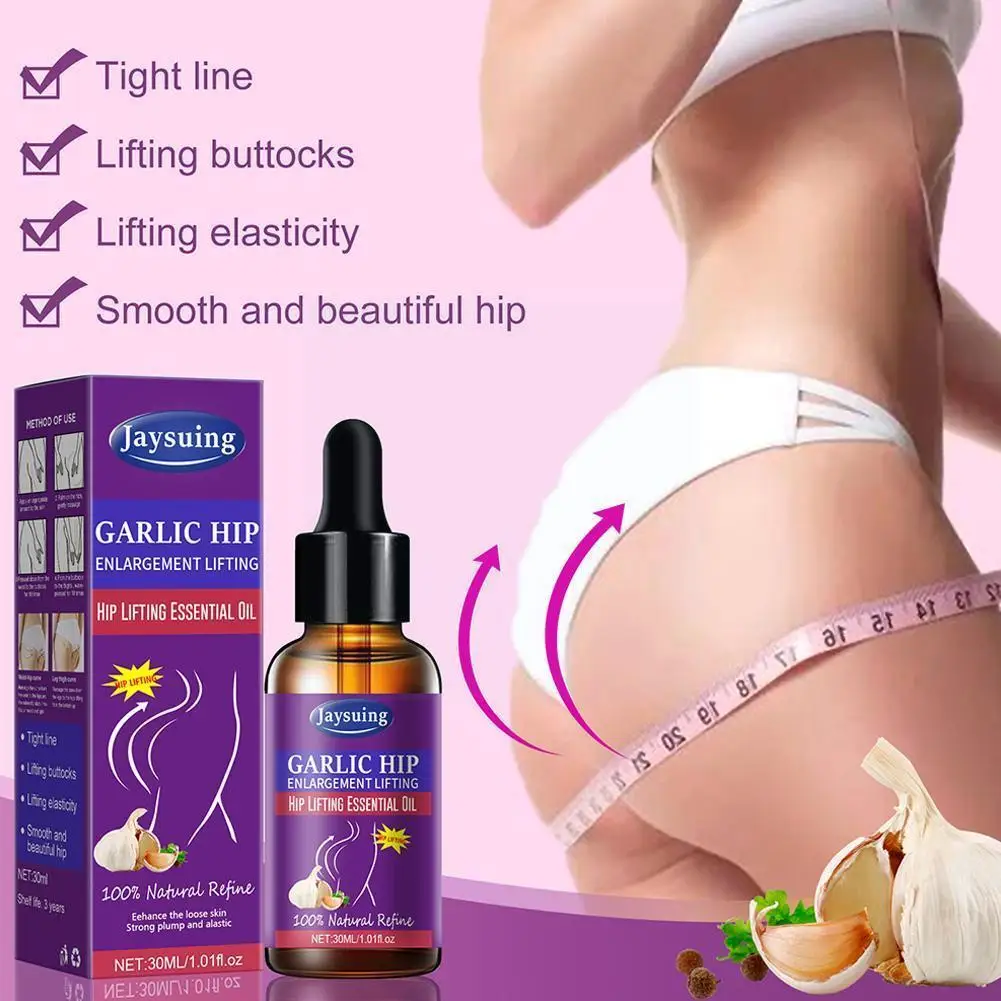 

30ml Effective Hip Enlargement Lifting Butt Firming Enhancement Skin Care Buttocks Garlic Butt Lift Essential Oil For Women D5y2