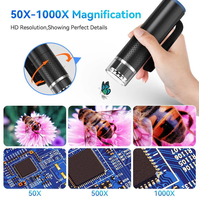 2-мегапиксельная Беспроводная Цифровая Камера Для Микроскопа 1000X USB-эндоскоп