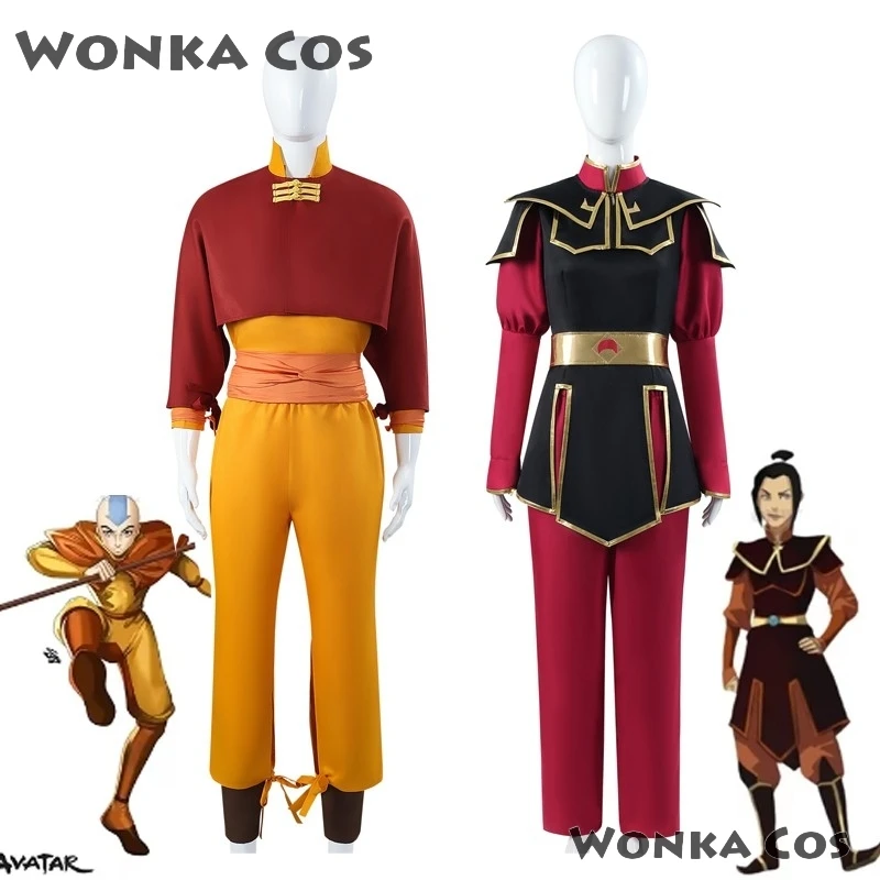 Аниме Аватар Косплей Последний маг воздуха Азула Наборы для косплея Аанг Костюм