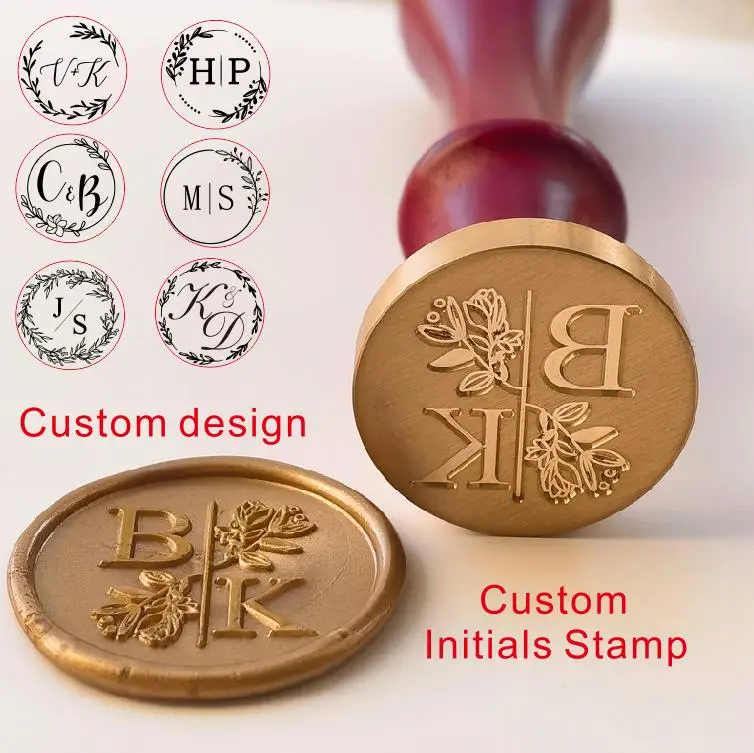 Personalized Wedding Wax seal stamp with 2 initials,Custom wedding sealing wax stamp Invitation Seal Stamp.initials wax seal