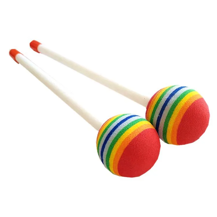 

New 1 Pair Kids Orff Percussion Lollipop Round Drumsticks for Xylophone Drummers Drum Sticks Musical Instrument Accessory