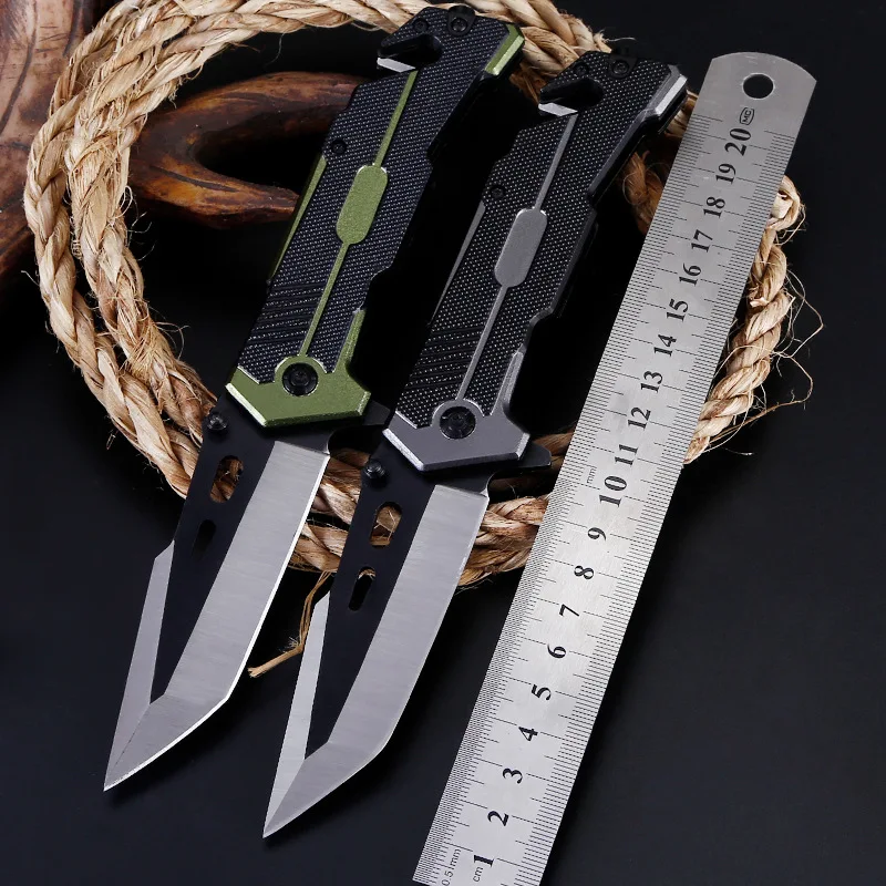 

54HRC Folding Knife 3CR13 Blade Outdoor Camping Knifes Hunting Hiking Fishing EDC Hand Tool Broken Window Hammer Tactical Knife